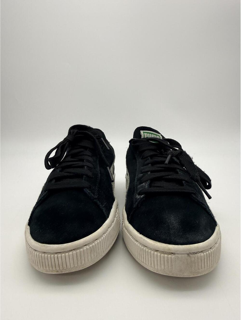 Puma Suede Classic Women's Sneaker Black White Formstrip Size 7 - Picture 2 of 10